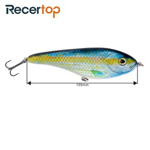 Recertop sinking hard big freshwater pike fishing lures slider jerk - Product Image 5