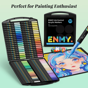 Juego de Marcadores de Pintura Acrílica ENMY, Gama Completa de Colores, Kit de Materiales de Arte para Dibujar y Esbozar, Venta al Por Mayor - Product Image 1