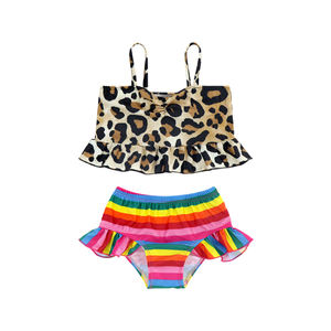 Nuovo Costume da Bagno per Ragazze 2023, Bikini di Alta Qualità, Grazioso Costume da Bagno a Bretelle per Bambine, Costume da Bagno Leopardato per Ragazze - Product Image 3