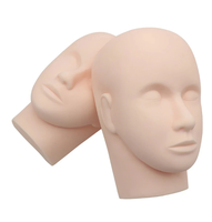 Tête d'entraînement en caoutchouc Extension de cils Cosmétologie Mannequin poupée tête de visage pour cils modèle de pratique de maquillage