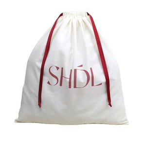 Bolsa de Lino y Algodón Natural con Cordón y Logotipo Personalizado Reciclable, Bolsa con Cordón de Lino y Algodón - Product Image 1