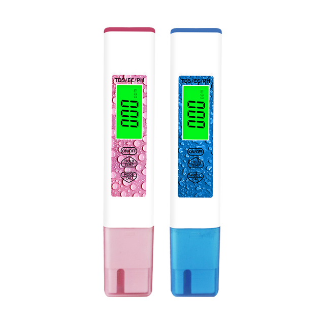 China Factory Digital Portable 4-in-1 TDS Meter EC/PH Temp Meter Backlight Display PPM Pen Type Water Quality Testing Equipment