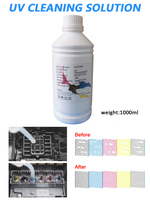 Solution de nettoyage UV Cncolor pour imprimantes 1000ML/500ml/Bouteille Transparente Certifiée MSDS Modèles Dx5 Dx7 I3200 Xp600