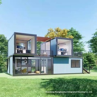 Maison conteneur extensible en acier de 20, 30 et 40 pieds, 3 chambres, salon modulaire extérieur, design 3D respirant