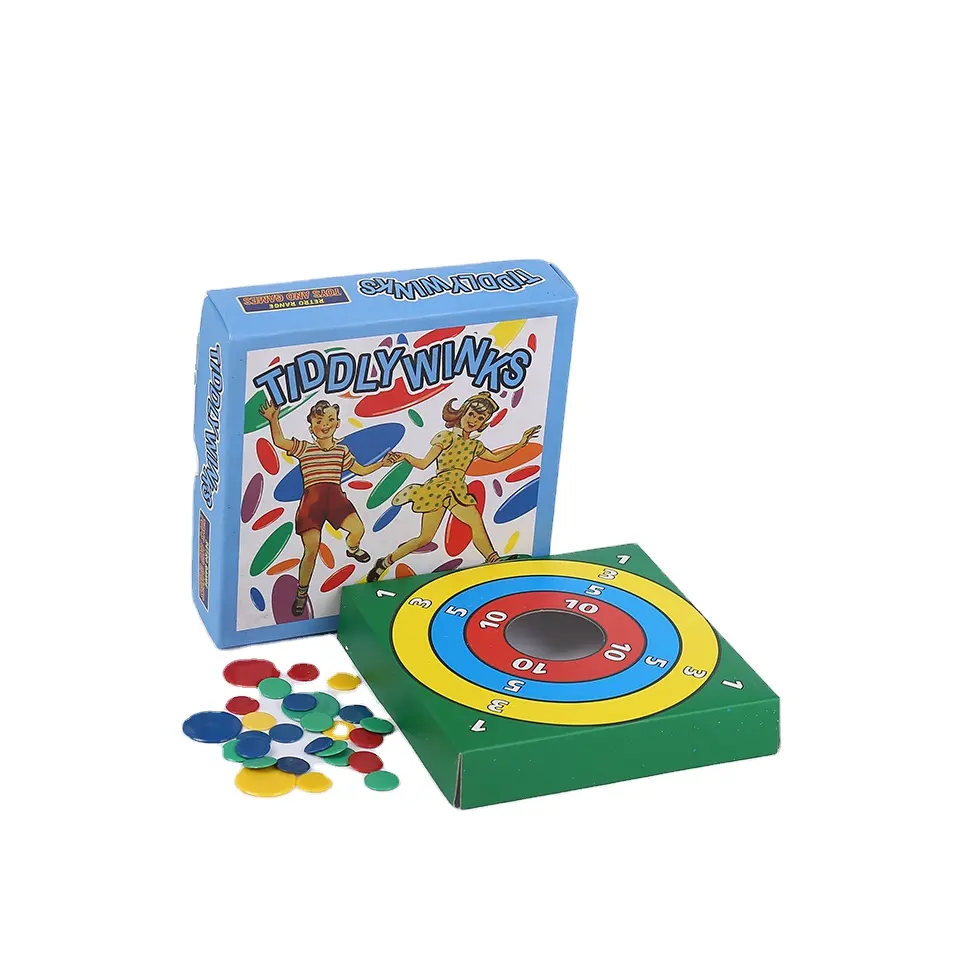 Toptan özelleştirilmiş plastik tiddly winks çocuk tahta oyunları