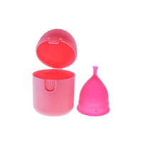 Boîte de rangement stérilisatrice portable en plastique PP respirant pour coupe menstruelle, hygiénique, réutilisable, pour voyage, nettoyage, multicolore