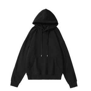 Sweat à capuche premium 420g épais pour hommes et femmes, style américain oversize, épaules tombantes, 6 couleurs unies, vierge - Product Image 3