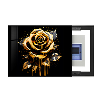 Moderne Stromzähler Box Rose Blume dekorative Malerei Kristall Porzellan mit Diamanten Wand kunst Wohnzimmer Home Decoration