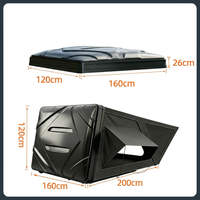 Tente de toit de véhicule portable avec ouverture latérale, en ABS, imperméable, pour le camping en plein air et les loisirs