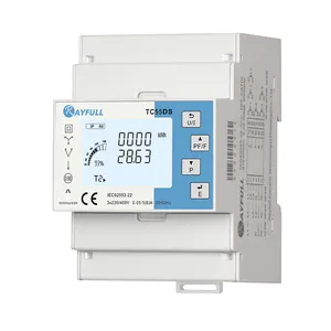 Rayfull TC55DS Three Phase DIN Rail Dual Sources RS485 Modbus Energy Meter Electricity Monitor Power Energy Usage Meter