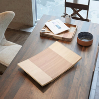 Nueva Bandeja de Servir Rectangular Moderna, Ecológica, de Bambú Japonés Tallado, de Una Sola Capa, para Restaurantes, en Oferta