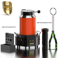 Petit four de fusion haute température 1150 pour or, argent, cuivre, aluminium, avec creuset en graphite, fréquence moyenne, puissance 2000W, PID