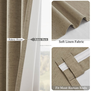 Tende Oscuranti Su Misura di Lusso Fatte a Mano, Novità, Puro Stile Vintage Nero Tinta Unita Plissettate per Casa, Soggiorno, Camera da Letto - Product Image 3