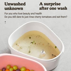 Factory Portable Fruit <b>Vegetable</b> Washing Machine Cleaner Spinner Bowl With <b>Brush</b> Efficient Cleaning Tool for Kitchen - Product Image 2