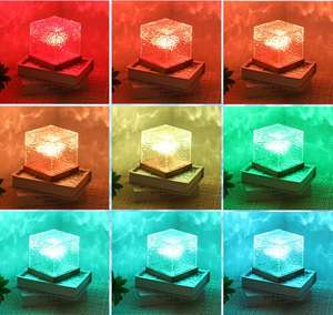 Lampe USB <span class=keywords><strong>Aurore</strong></span> <span class=keywords><strong>Boréale</strong></span> Dynamique Vague Océanique Motif d'Ondulation de l'Eau Multicolore LED <span class=keywords><strong>Projecteur</strong></span> de Nuit pour Chambre Décor ABS Plug-In - Product Image 5