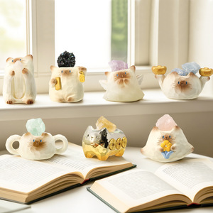 Pai Cat Caja Sorpresa de Cristal, Piedra de Resina para Decoración del Hogar, Regalo Coleccionable - Product Image 2