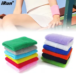 iRun Sports Wristband Cotton Wristbands Terry Cloth Sweatband Sport Tennis Yoga Sweat Wrist Band Armband Protector