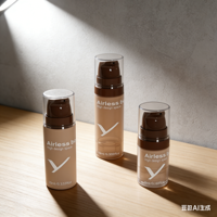 Emballage cosmétique jetable et rechargeable pour crème de soin de la peau, flacon pompe sans air 5ml 10ml 15ml