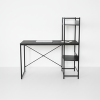 Bureau d'ordinateur moderne en acier avec étagère Meubles en bois et fer MDF pour la maison, l'école ou l'hôtel Meubles de salon élégants