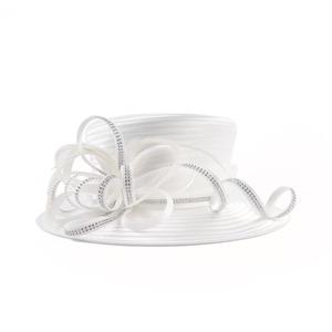 Chapeau cloche en satin pelucheux pour femmes, robe de cérémonie, fascinateur floral, fête du thé, été, plage, mariage - Product Image 4