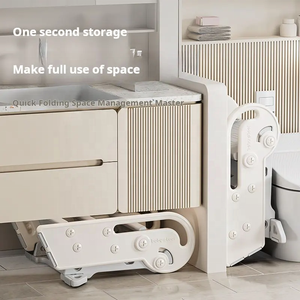 Taburete multifuncional para niños pequeños, torre de aprendizaje para niños, taburete antideslizante para inodoro, taburete plegable de plástico de varias alturas, 2 3 escalones, escalera - Product Image 6