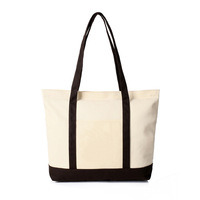 Sac fourre-tout en toile épaisse vierge à faible MOQ, réutilisable, avec poignée renforcée, grande capacité, ouverture supérieure, personnalisable avec logo pour cadeau