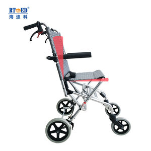 Sedia a Rotelle Manuale in Lega di Alluminio Leggera, Pieghevole e <span class=keywords><strong>Portatile</strong></span> con Doppi Freni - Product Image 2