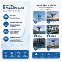 Câble coaxial TNC 5M haute performance à faible perte pour applications de test de routeurs GPS RTK et émetteurs-récepteurs