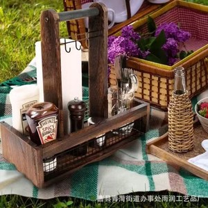 Estante de almacenamiento de madera de 2 niveles, organizador de cocina multifuncional para condimentos, utensilios, comedor, sala de estar. - Product Image 2