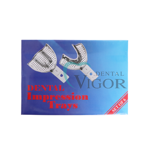 Khay ấn tượng nha khoa bằng thép không gỉ đặt kích thước nhỏ vừa lớn 6 cái/bộ - Product Image 2