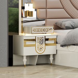 Vente de gros bon marché de haute qualité Ensemble de lit King Size en bois MDF Chambre double Ensemble de mobilier pour chambre à coucher moderne et de luxe à ossature en bois