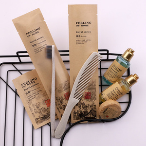Ensemble d'équipements jetables pour hôtel haut de gamme Brosse à dents personnalisable Dentifrice Peigne Shampooing-Directement de l'usine - Product Image 1