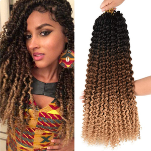 Extensiones de Cabello Sintético Rizado de 18 Pulgadas, Estilo <span class=keywords><strong>Passion</strong></span> Twist, Color Ombre, para Mujeres Negras - Product Image 1