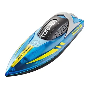 DWI DOWELLIN 2.4G Remote Control Boat With Two OARS and LED Lights RC Boat Motor Pool and Lakes Toys For Adults Kids