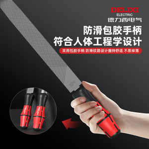 Limes en acier Delixi Electric 400 mm demi-rondes, outils de meulage industriel pour métaux - Product Image 4