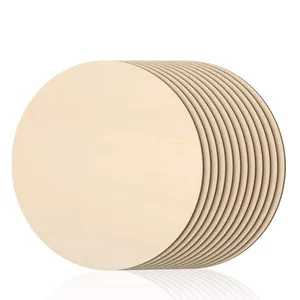 Round Unfinished Basswood Plywood Wooden Sheets Wood Circle for Crafts Painting Wooden Plate Model Architectural Model