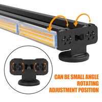 Nouvelle barre lumineuse d'avertissement LED COB double face HJ pour toit de voiture, feux clignotants de danger, gyrophare magnétique d'urgence en alliage d'aluminium 48W