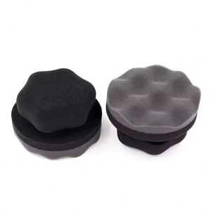 Grand tampon applicateur de brillance en mousse réutilisable - Motif circulaire pour lustrage de pneus, éponge douce à prise hexagonale, brosse de detailing automobile OEM - Product Image 1
