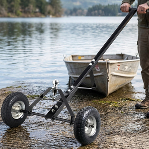 Chariot de remorquage robuste <span class=keywords><strong>pour</strong></span> bateau et <span class=keywords><strong>camping</strong></span>-<span class=keywords><strong>car</strong></span>, capacité 300 kg, avec attelage 1 7/8 pouces - Product Image 1
