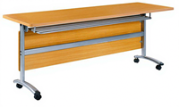 Bureau de lecture double avec roulettes, mobilier de bibliothèque pliable, table d'étude pour les espaces publics, les salles de classe, utilisable en mobile, gain de place