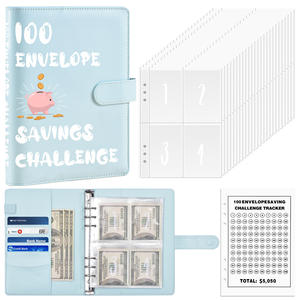 Carpeta económica A5 al por mayor 100, conjuntos de carpetas de desafío para ahorrar sobres, Cuadernos para estudiantes, proveedores, libros diarios - Product Image 3