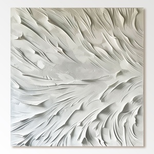 Pintura al Óleo Abstracta Texturizada Contemporánea, Arte de Pared Enmarcado Hecho a Mano para Decoración de Sala de Estar de Concepto Abierto - Product Image 2