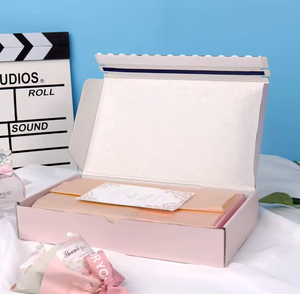 <span class=keywords><strong>Caja</strong></span> de transporte de papel corrugado con adhesivo de doble cara con cremallera plegable impresa en color personalizada - Product Image 2