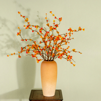 Kunstmatige Orbiculatus-tak met nep oranje bessen, nep winterfruit voor thuisvaas, Chinese nieuwjaarsbloemdecoratie