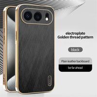 Coque de téléphone Lichicase avec protection d'objectif anti-rayures et dos texturé fil doré pour Honor 600 Lite 500 Smart Magic 8 Pro Air