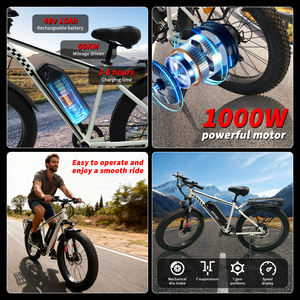 Vélo de ville électrique 26 pouces, batterie au lithium 48V 15AH, moteur 1000W, capteur 7 vitesses, autonomie 50 km, freins à disque avant/arrière, adulte - Product Image 2