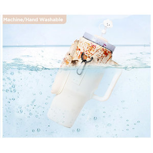 Sac de transport de refroidisseur de bouteille d'eau en néoprène avec pochette de porte-bouteille de sangle de poche d'iPhone pour tasse Stanley de 40oz - Product Image 6