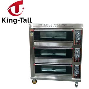 Four électrique professionnel à 3 niveaux et 6 plateaux, double four de comptoir pour boulangerie, cuisson du pain, pizza, restaurant, cuisine, café - Product Image 1