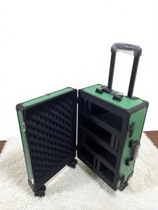 Carrello Porta Attrezzi con <span class=keywords><strong>Asta</strong></span> di Trazione, Valigetta in Alluminio con Schiuma Interna Personalizzata per Vari Tipi di Carte Sportive PSA BGS SGC - Product Image 5