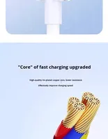 Câble USB 3-en-1 de haute qualité 60W à charge rapide blanc pour iOS, ordinateur et appareil photo avec conducteur en cuivre pur et matériau en silicone